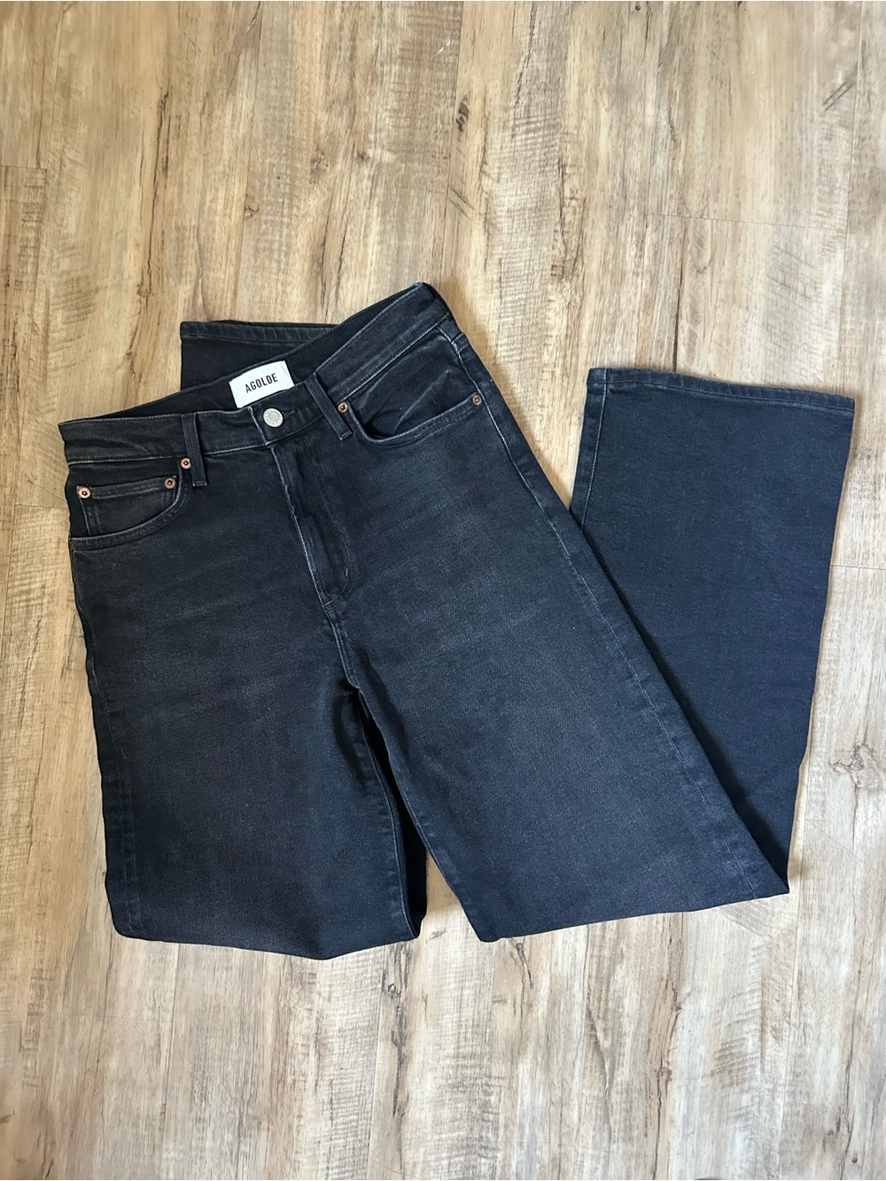 Agolde Harper Straight Jean (Weightless Stretch) in Hush